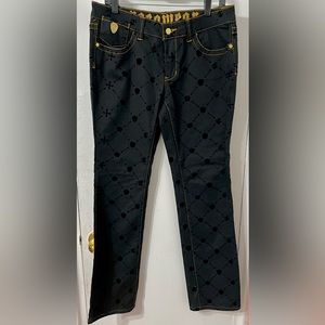 Black Rocawear jeans with velvet logo